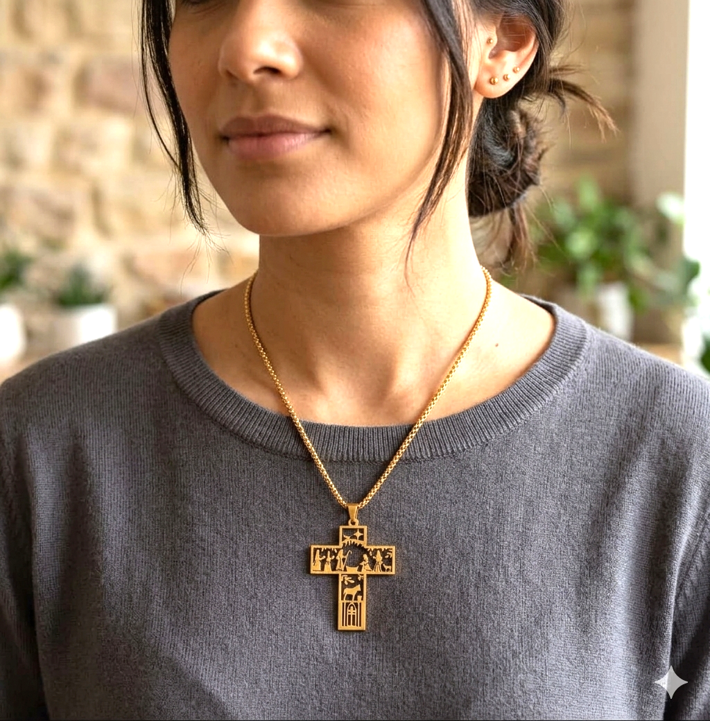 Limited Edition Faith-Based Gift Bundle – 3-Pc Decor & Jewelry Set with Free Apron
