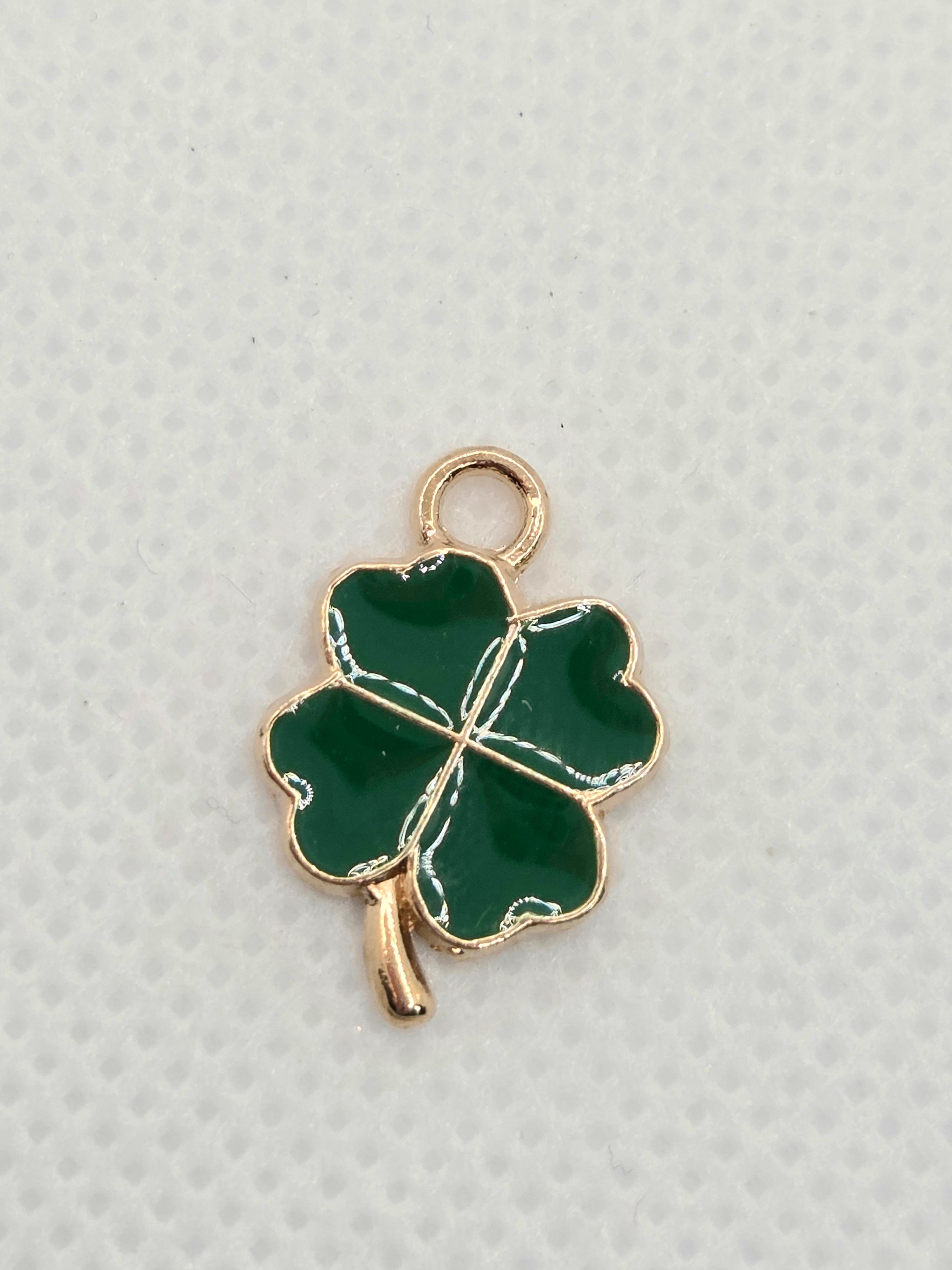 Green Four-Leaf Clover Dangle