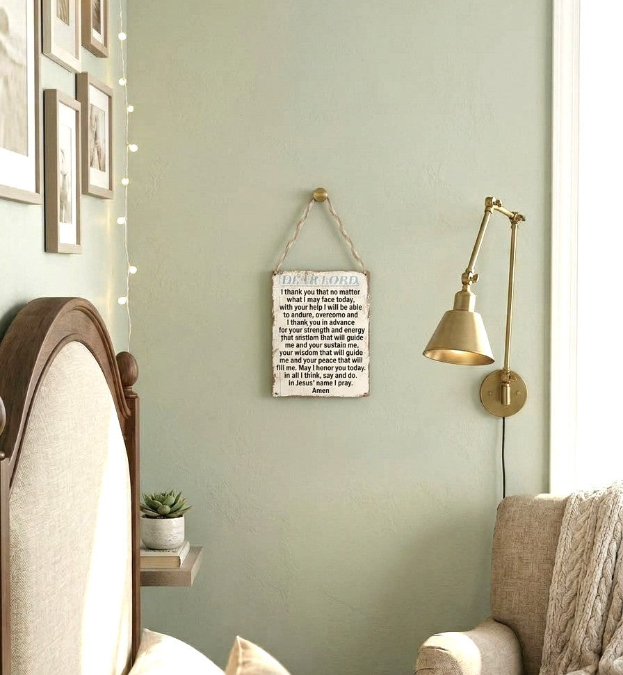 “Dear Lord” Daily Prayer Hanging Sign – The Divine Drop Collection
