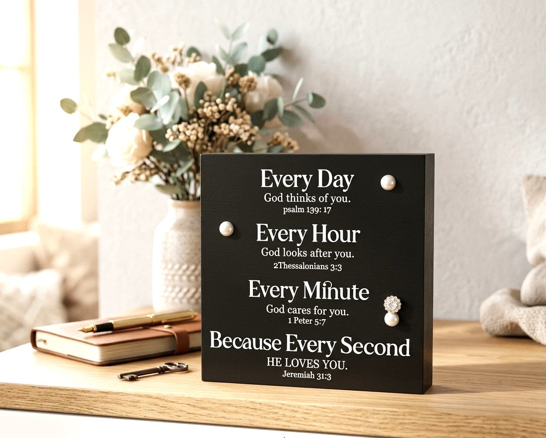Faith-Based - Daily Devotion Decorative Wooden Block Sign (5")