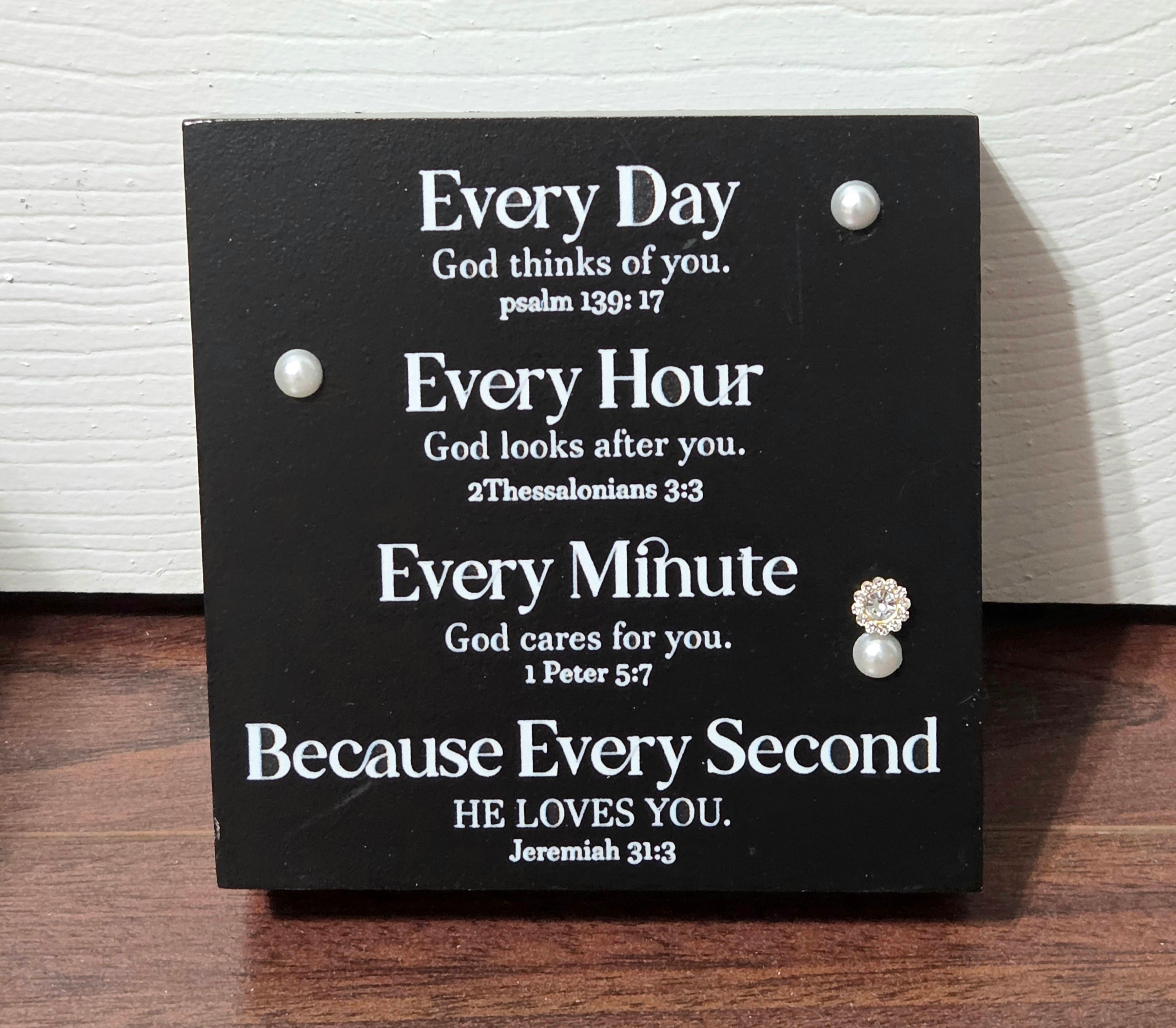 Faith-Based - Daily Devotion Decorative Wooden Block Sign (5")