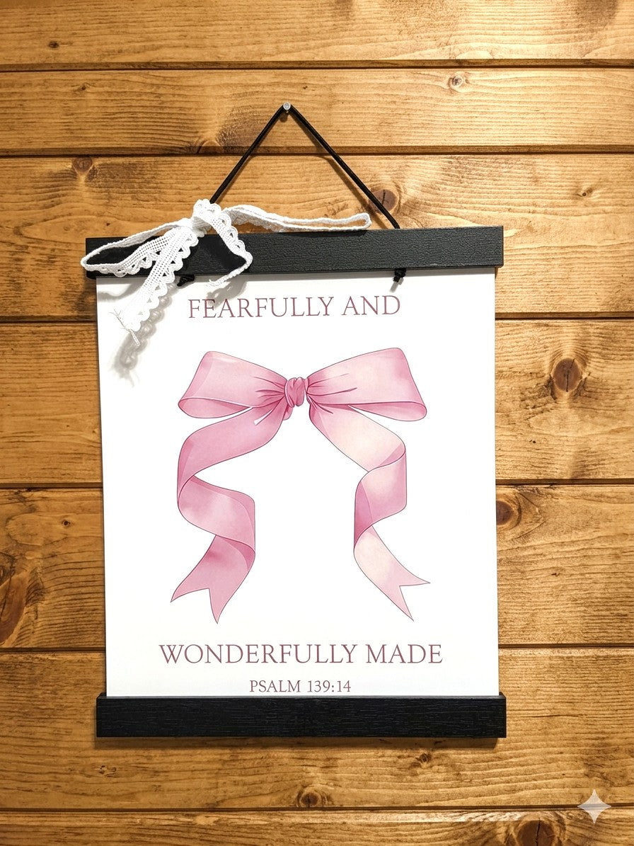 "Fearfully & Wonderfully Made" Magnetic Wall Hanging (8"x10")