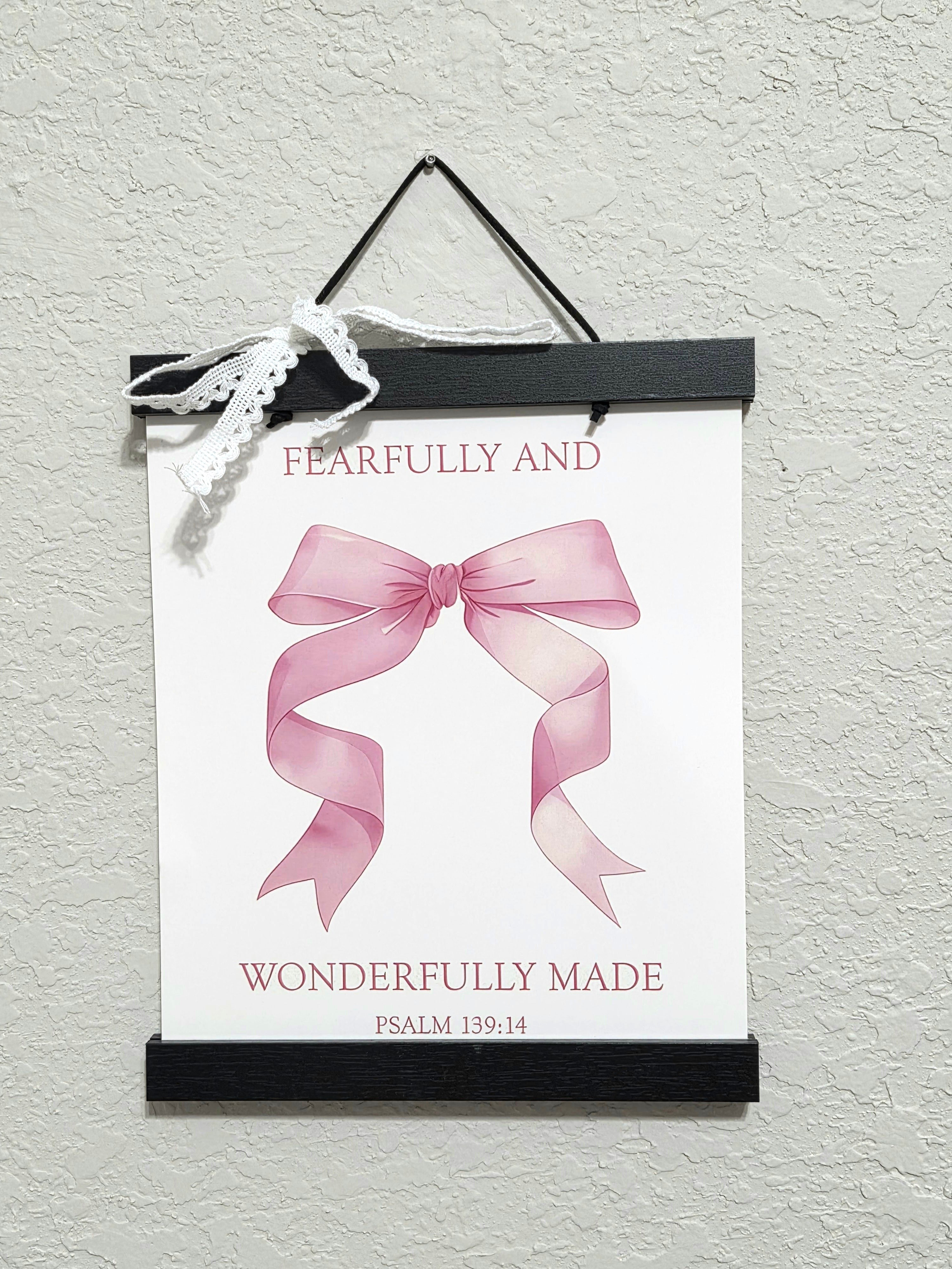 "Fearfully & Wonderfully Made" Magnetic Wall Hanging (8"x10")