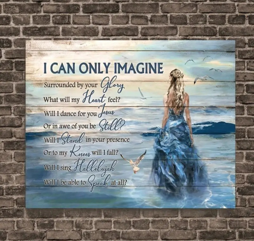 "I Can Only Imagine" Framed Canvas Print