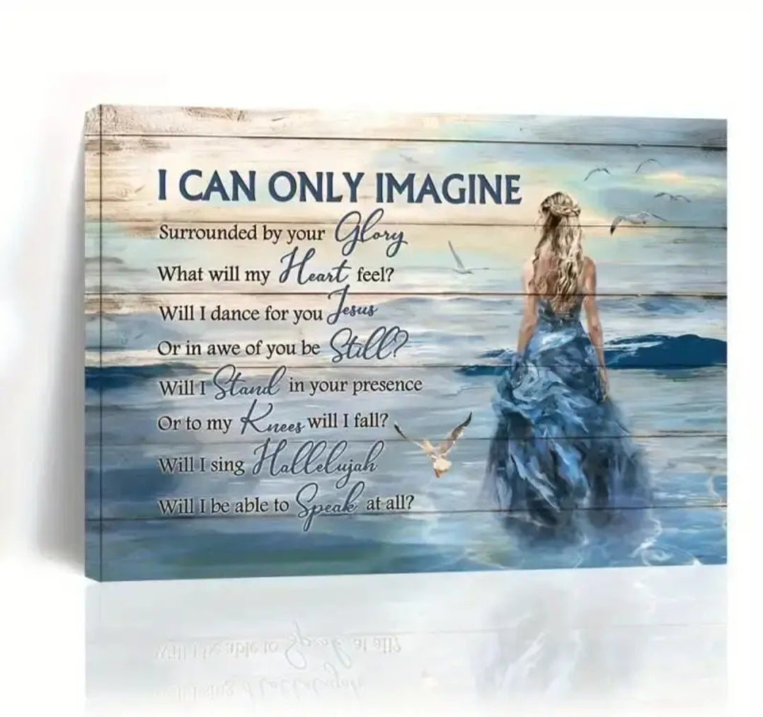 "I Can Only Imagine" Framed Canvas Print