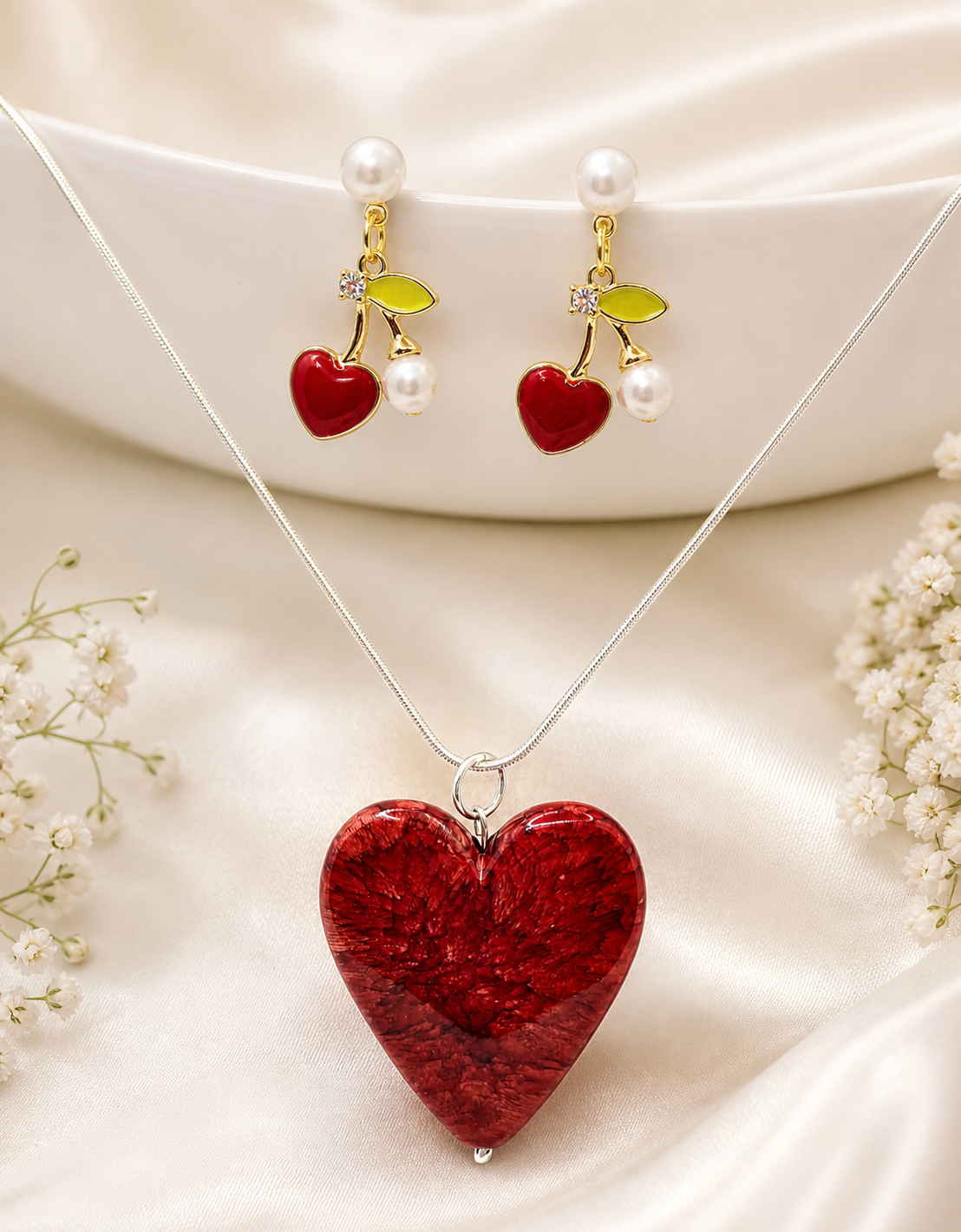 JUST FOR FUN BUNDLE:  Beauty of Love Necklace & Earrings