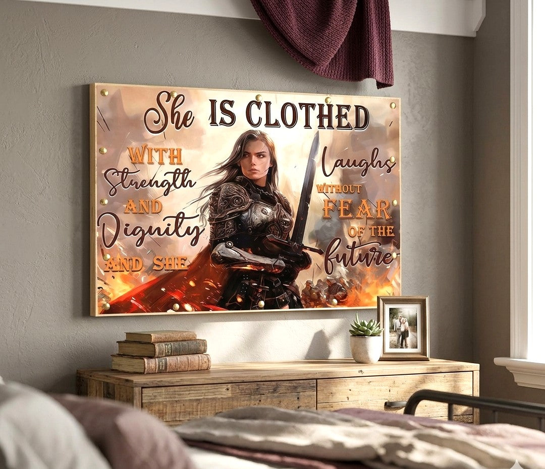 "She is clothed with strength and dignity; she can laugh at the days to come." — Proverbs 31:25