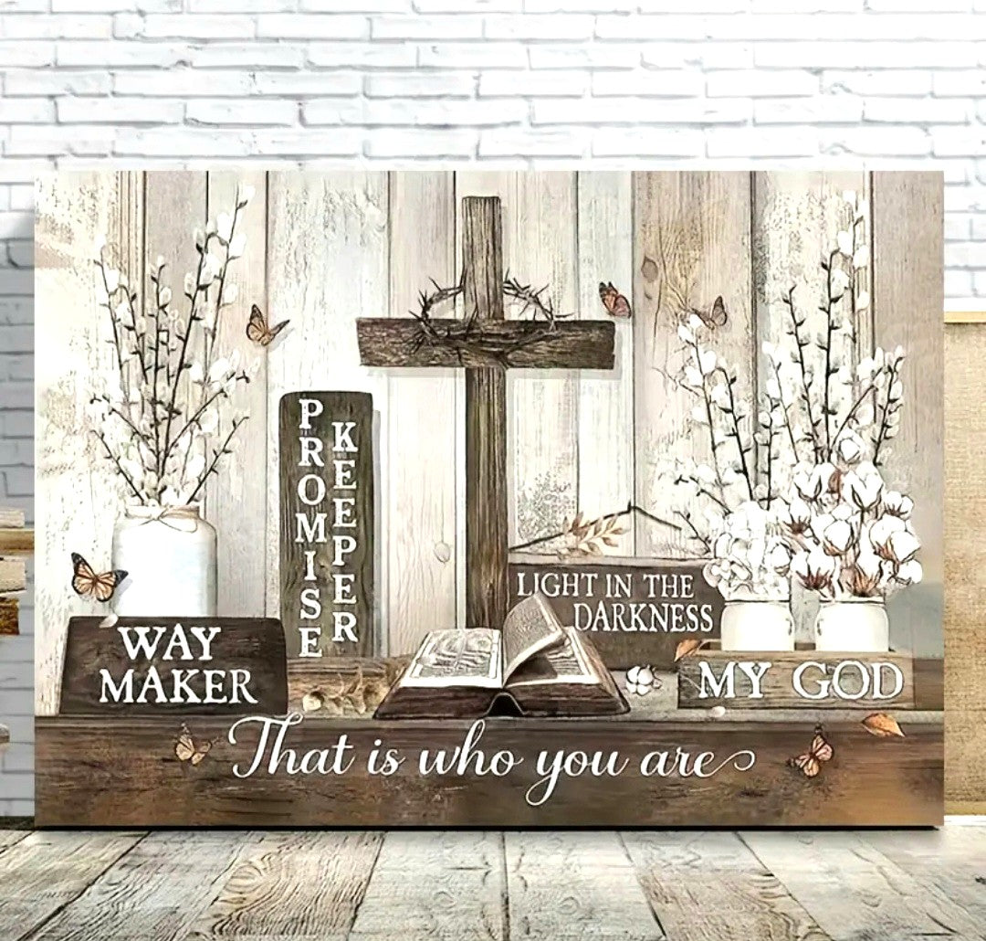"Way Maker, Promise Keeper" Canvas Wall Art – Divine Drop Collection