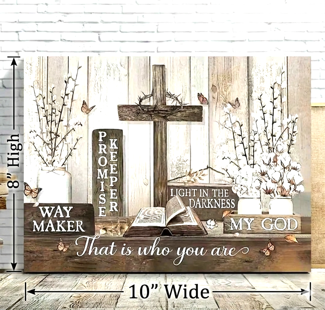 "Way Maker, Promise Keeper" Canvas Wall Art – Divine Drop Collection