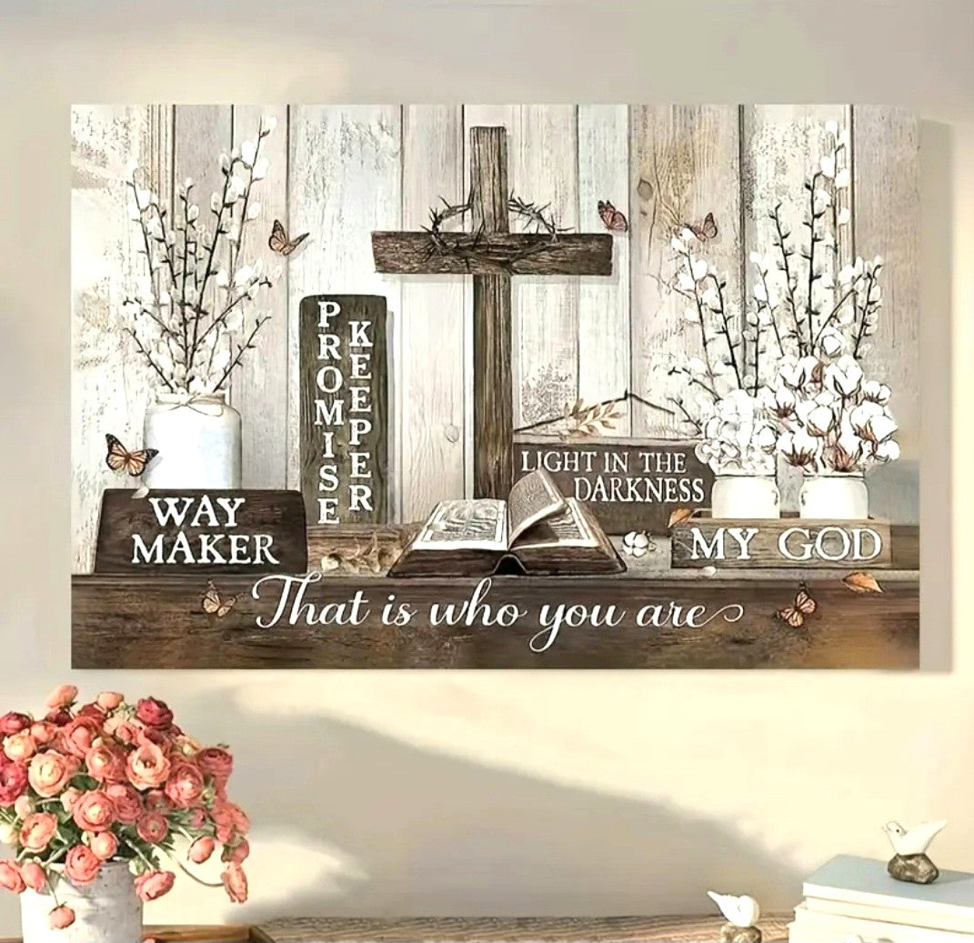 "Way Maker, Promise Keeper" Canvas Wall Art – Divine Drop Collection