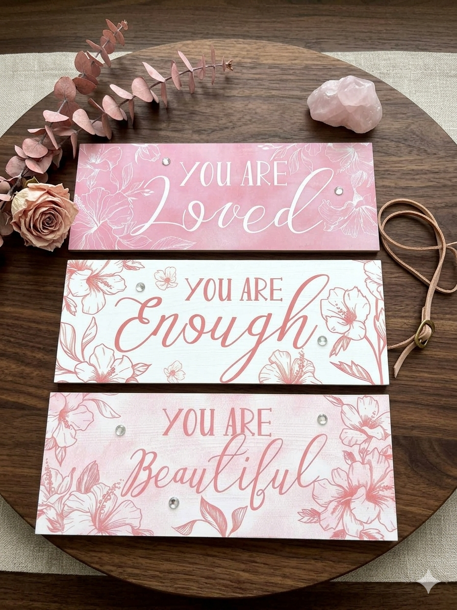 Faith-Based "YOU ARE" (How God Sees Us) – 3-Piece Affirmation Wood Sign Set